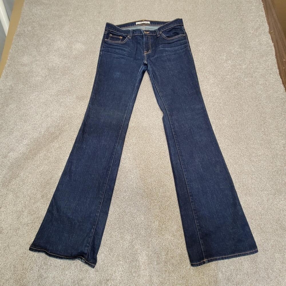 Y2K 2000s J Brand Bootcut Jeans 31x34 Inidgo Ink Dark Wash Low Rise stretch USA